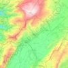 Zahleの地形図、標高、地勢