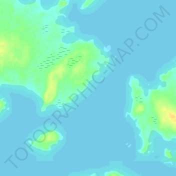 Atikupの地形図、標高、地勢