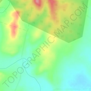Adareの地形図、標高、地勢