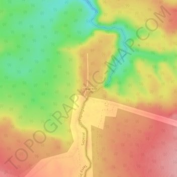 Utiaritiの地形図、標高、地勢
