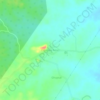 Chhuriya Kalanの地形図、標高、地勢