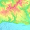 La Cloucaudeの地形図、標高、地勢