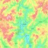 華安県の地形図、標高、地勢