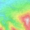 Carveの地形図、標高、地勢
