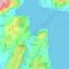 Rothesayの地形図、標高、地勢