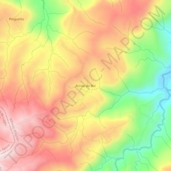 Arroio do Boiの地形図、標高、地勢