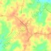 Montpelierの地形図、標高、地勢