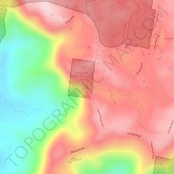 Mapleton Fallsの地形図、標高、地勢