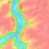 Le Villageの地形図、標高、地勢