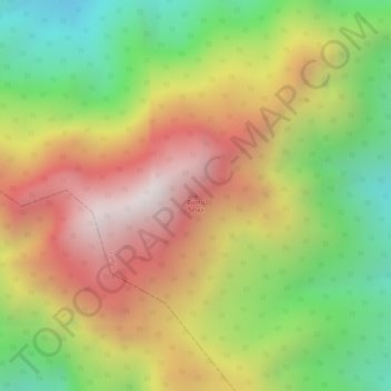 Buntu Sinajiの地形図、標高、地勢