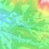 黒川温泉の地形図、標高、地勢
