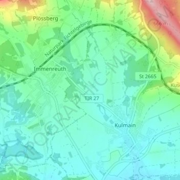 Ziegelhütteの地形図、標高、地勢