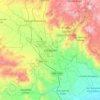 Tehuacánの地形図、標高、地勢