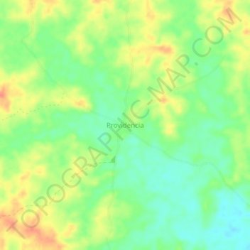 Providenciaの地形図、標高、地勢