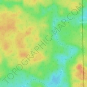Tiquieの地形図、標高、地勢