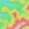 Entoto Knobの地形図、標高、地勢