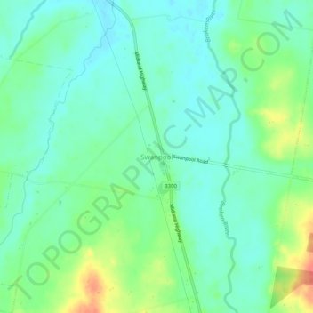 Swanpoolの地形図、標高、地勢