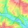 Cliftonの地形図、標高、地勢