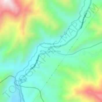 Chasquitamboの地形図、標高、地勢