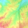 Surrey Ridgeの地形図、標高、地勢