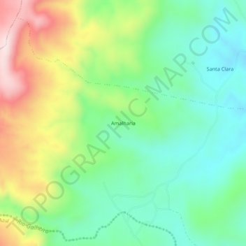 Amalhariaの地形図、標高、地勢