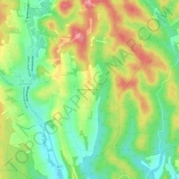 Kemeter Berghäuserの地形図、標高、地勢