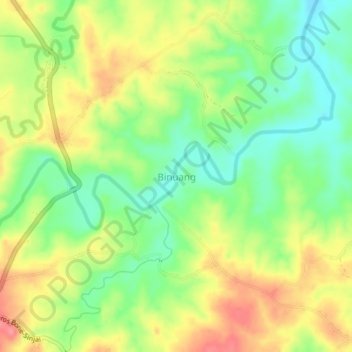 Binuangの地形図、標高、地勢
