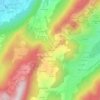 Le Riondetの地形図、標高、地勢