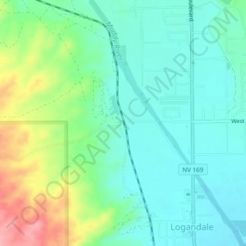 Amberの地形図、標高、地勢
