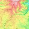 Les Angelsの地形図、標高、地勢