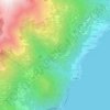 Carcenteの地形図、標高、地勢