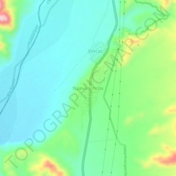 Nuevo Vinzosの地形図、標高、地勢