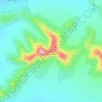 Tornquistの地形図、標高、地勢
