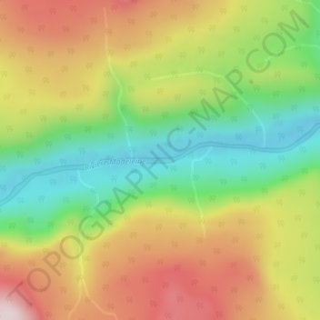 Rapide Blancの地形図、標高、地勢