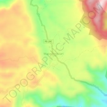 Mazaronquiariの地形図、標高、地勢