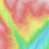 Pratoの地形図、標高、地勢