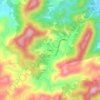 Caetésの地形図、標高、地勢