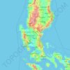 Nueva Ecijaの地形図、標高、地勢