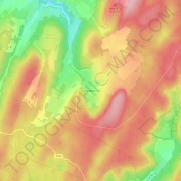 Saint-Mauriceの地形図、標高、地勢