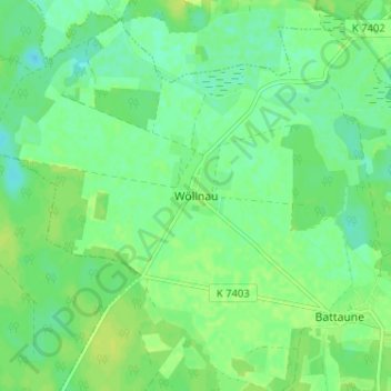 Wöllnauの地形図、標高、地勢