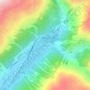Oberwaldの地形図、標高、地勢