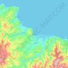 オルドゥの地形図、標高、地勢
