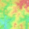 Louftémontの地形図、標高、地勢