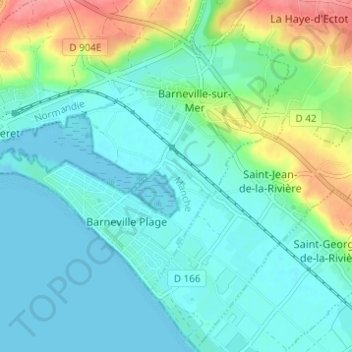 Hameau de Basの地形図、標高、地勢