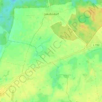 Berthkeの地形図、標高、地勢