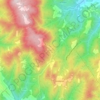 Badia Coltibuonoの地形図、標高、地勢