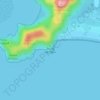 Ponta do Tigreの地形図、標高、地勢