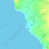 신도포구の地形図、標高、地勢