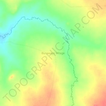 Burawayo Villageの地形図、標高、地勢