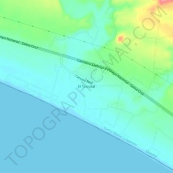 El Tomatalの地形図、標高、地勢